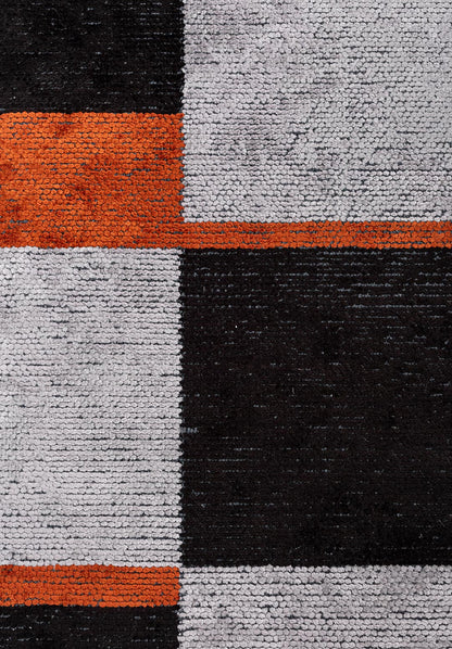 Tetris Black - Light Grey Rug