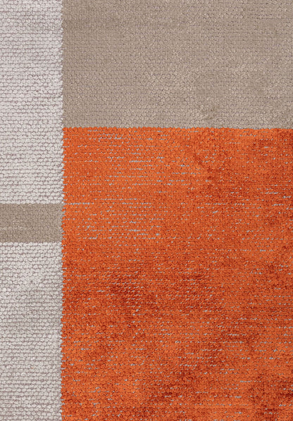 Block Rust - Bone Rug area carpet area rug carpet Color_Beige Color_Orange MARRAKESH Material_Cotton & Viscose Rug2023