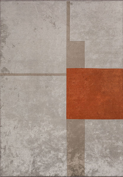 Block Rust - Bone Rug area carpet area rug carpet Color_Beige Color_Orange MARRAKESH Material_Cotton & Viscose Rug2023