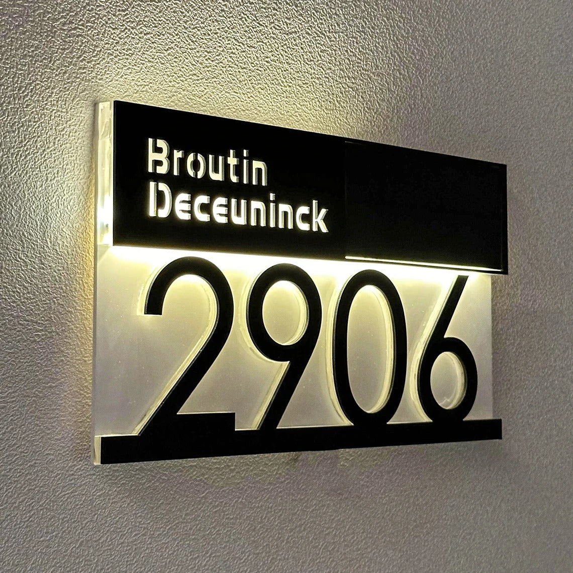 Personalisiertes Solar-Hausnummernschild
