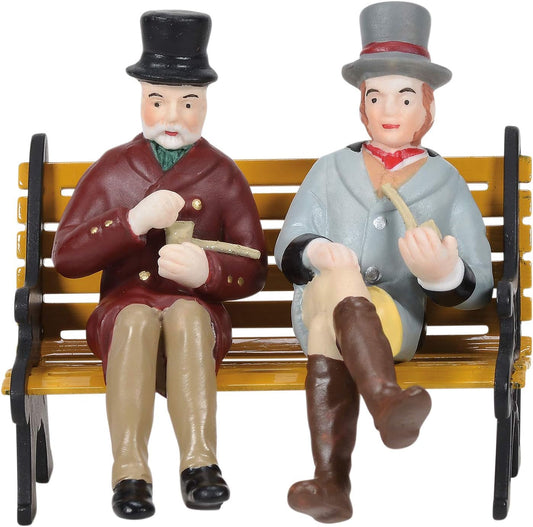 Department 56 Dickens Village Accessories a Relaxing Smoke in the Park Figurine Set, 2.67 Inch, Multicolor Collectible Figurines Home & Kitchen Home Décor Accents Home Décor Products