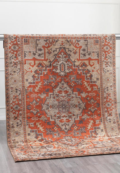 Alcasar Beige - Dark Terra Rug