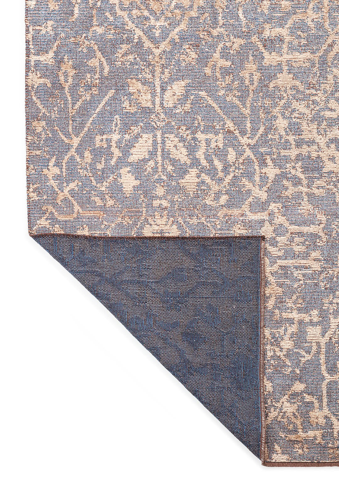 Fable Navy Blue - Beige Rug