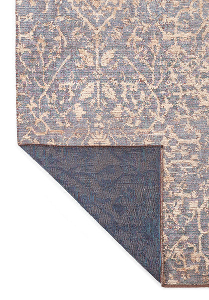 Fable Navy Blue - Beige Rug