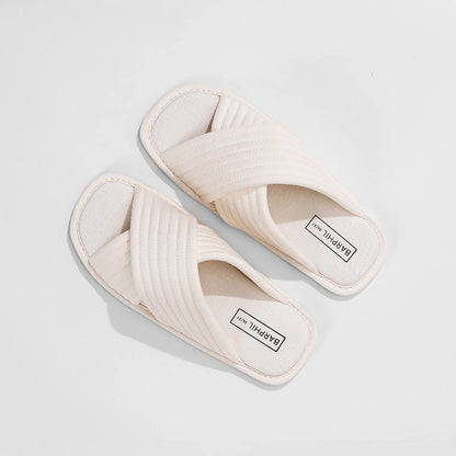 Cushioned Quilted Cotton House Slippers