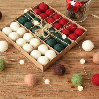 36pcs Wool Christmas Tree Balls