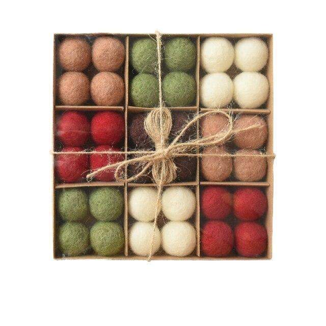 36pcs Wool Christmas Tree Balls