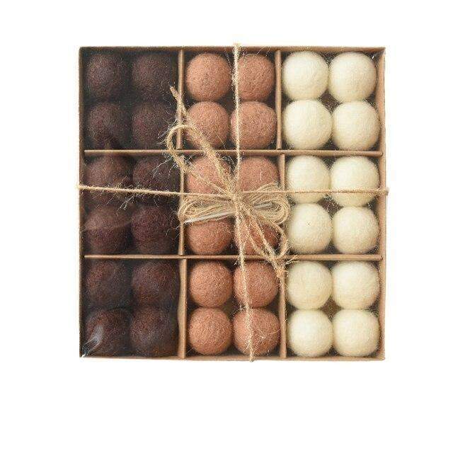 36pcs Wool Christmas Tree Balls