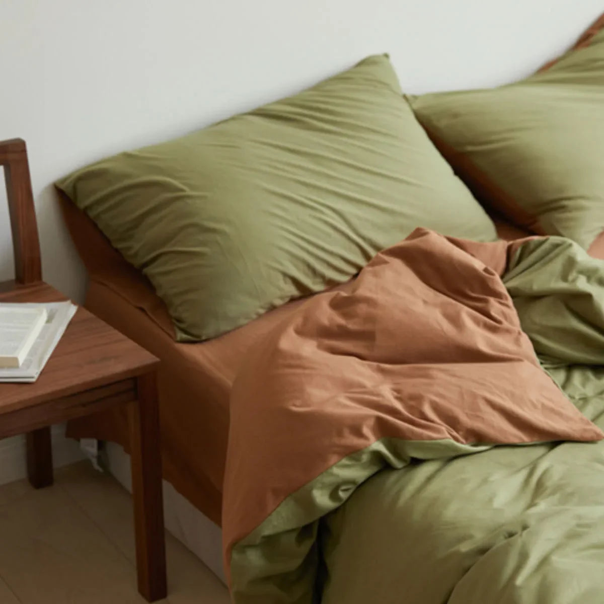 Ultra-Soft Reversible Dual-Tone Jersey Cotton Bedding Set