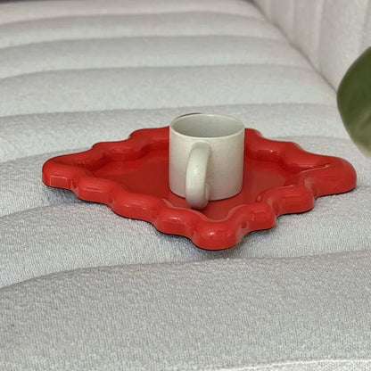 Sculptural Wavy Melamine Jewelry & Trinket Tray