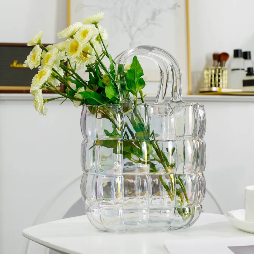 Glamour Glass Handbag Vase