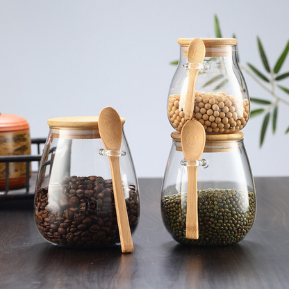 Wooden Bamboo Jar