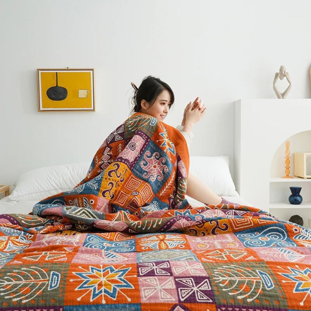 Reversible Bohemian Cotton Quilt