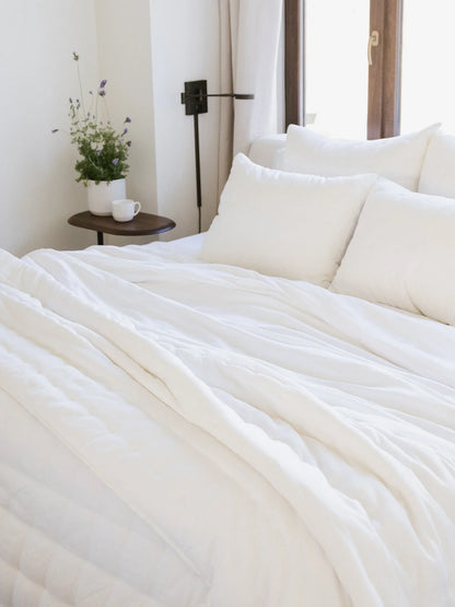 Linen Bamboo Puckered Quilt