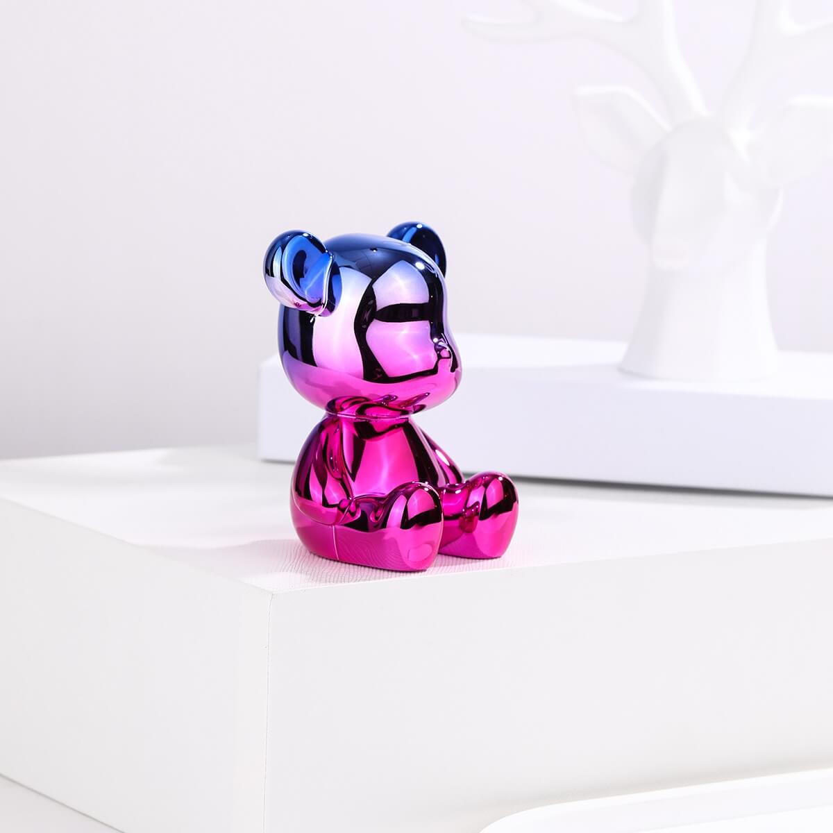 Gradient Mini Art Bear Figurine