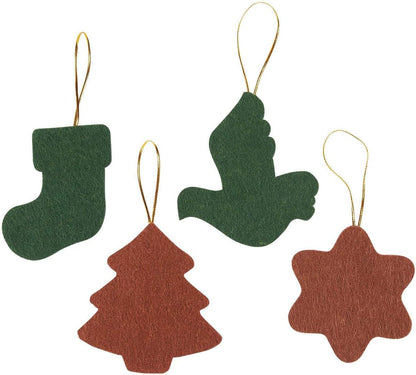 Felt Christmas Ornament, Holiday Ornaments Set (4 Designs, 16 Pack) Hanging Ornaments Home & Kitchen Home Décor Accents Home Décor Products