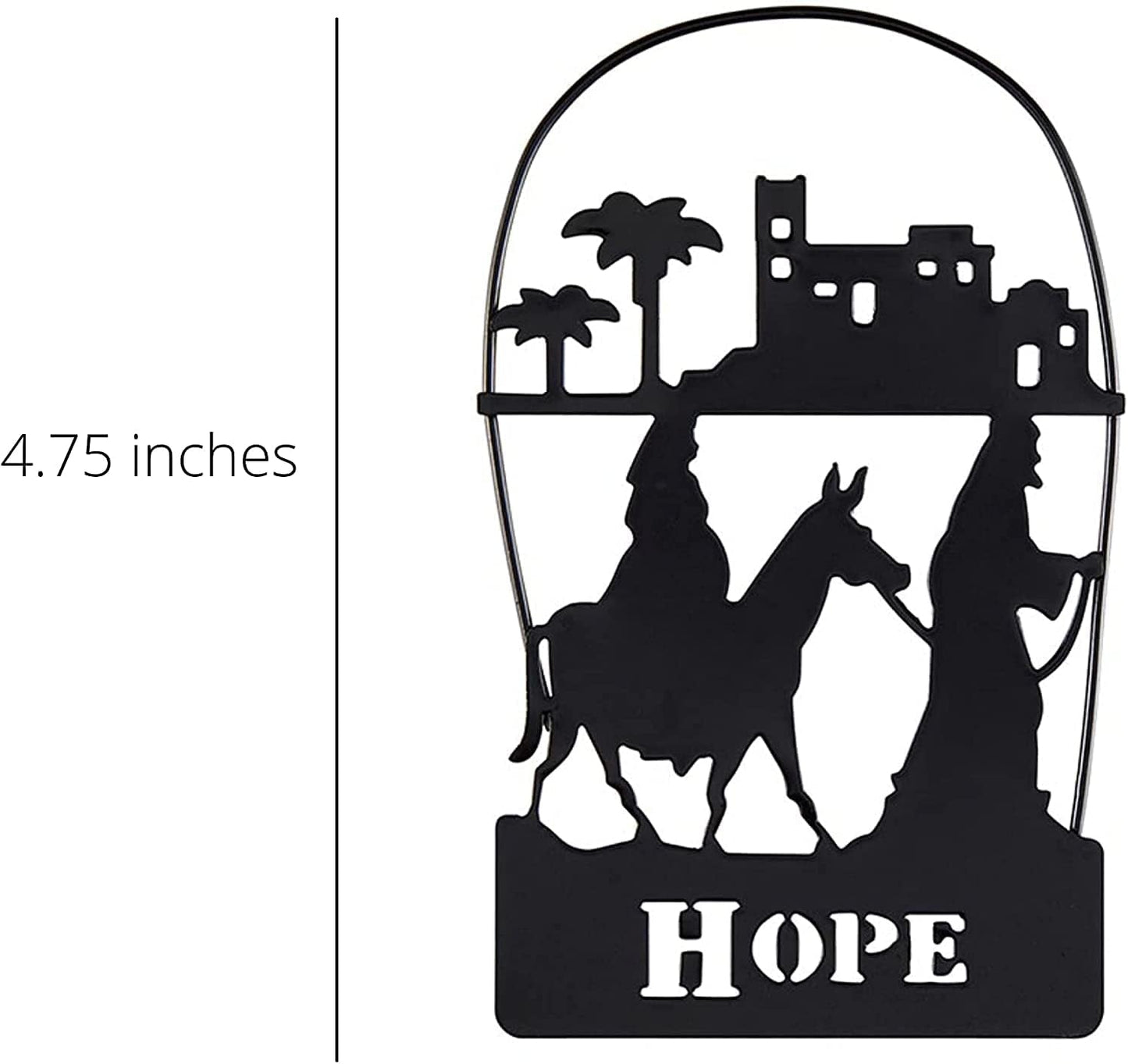 Black Nativity Ornament Set for Christmas Trees, Rejoice Manger Scene Silhouette and Hope Journey to Bethlehem Images Cutout, Religious 2023 Ornaments, 4.5 Inches, Set of 2 Hanging Ornaments Home & Kitchen Home Décor Accents Home Décor Products