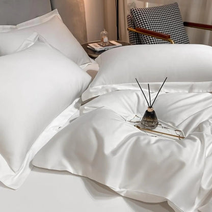 Neo White Silky Cotton Bedding Set