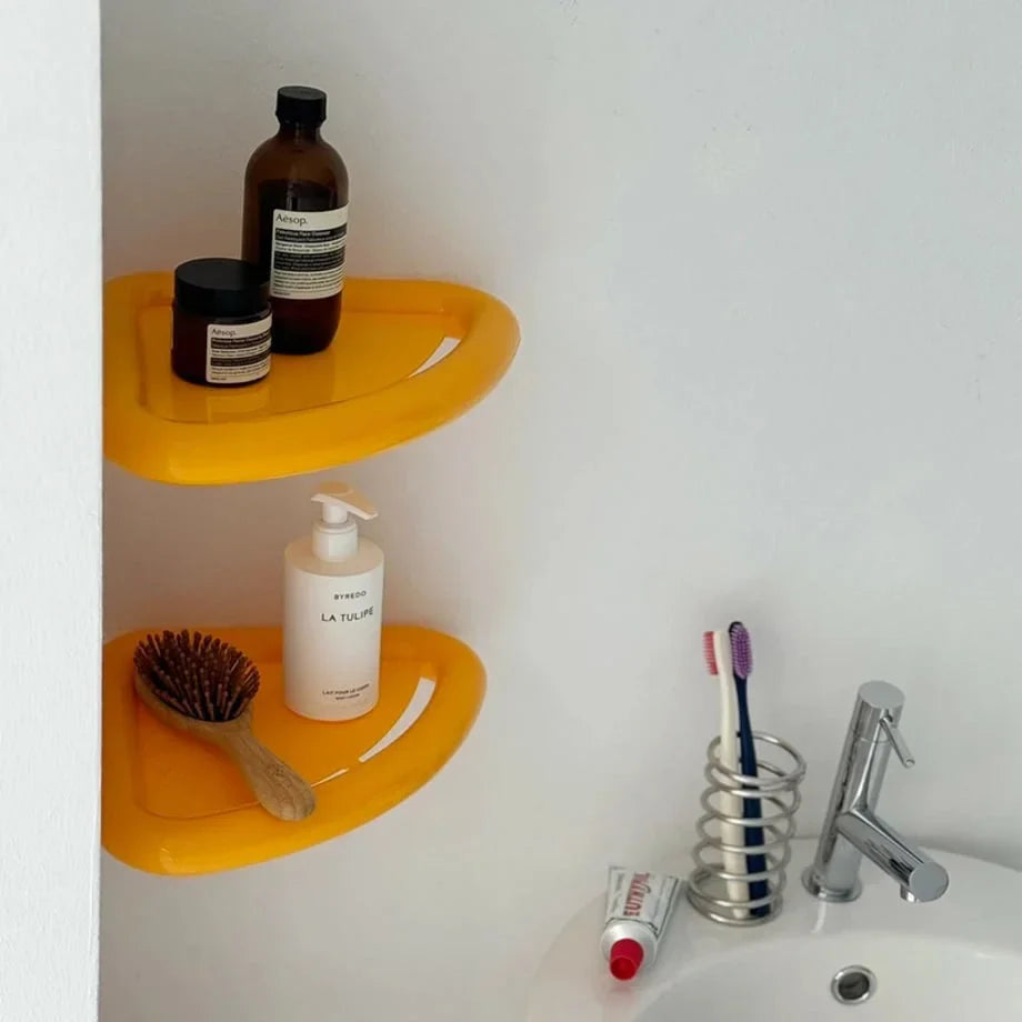 Chunky Curved ABS Floating Corner Shelf