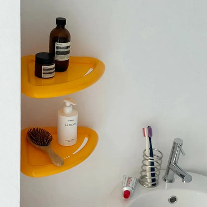 Chunky Curved ABS Floating Corner Shelf