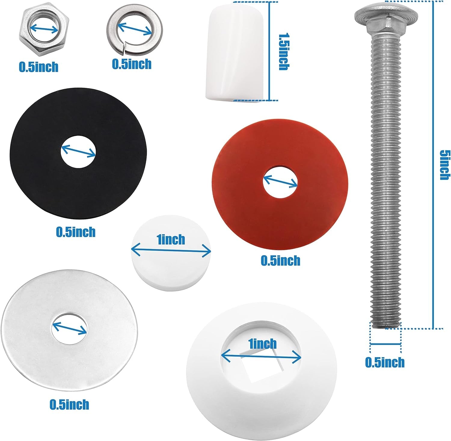 DB-TB-M White Diving Board Mounting Kit Replacement for Two Hole Residential Diving Boards Hot Tubs & Supplies Lawn & Garden Parts & Accessories Patio Pool & Spa Replacement Parts Pools