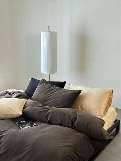 Plush Solid Color Velvet Bedding Set