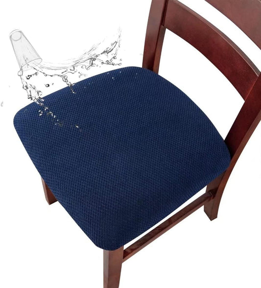 Genina Seat Covers for Dining Chairs Cover 100% Waterproof Dining Room Chair Seat Covers Kitchen Chair Covers (4 PCS, Navy Blue) Dining Chair Slipcovers Home & Kitchen Home Décor Products Slipcovers