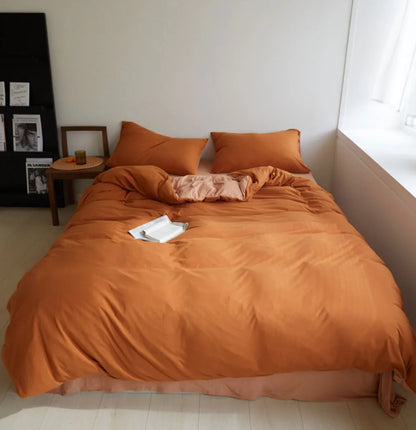 Ultra-Soft Reversible Dual-Tone Jersey Cotton Bedding Set