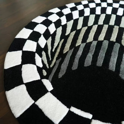 3D Hole Illusion Accent Rug