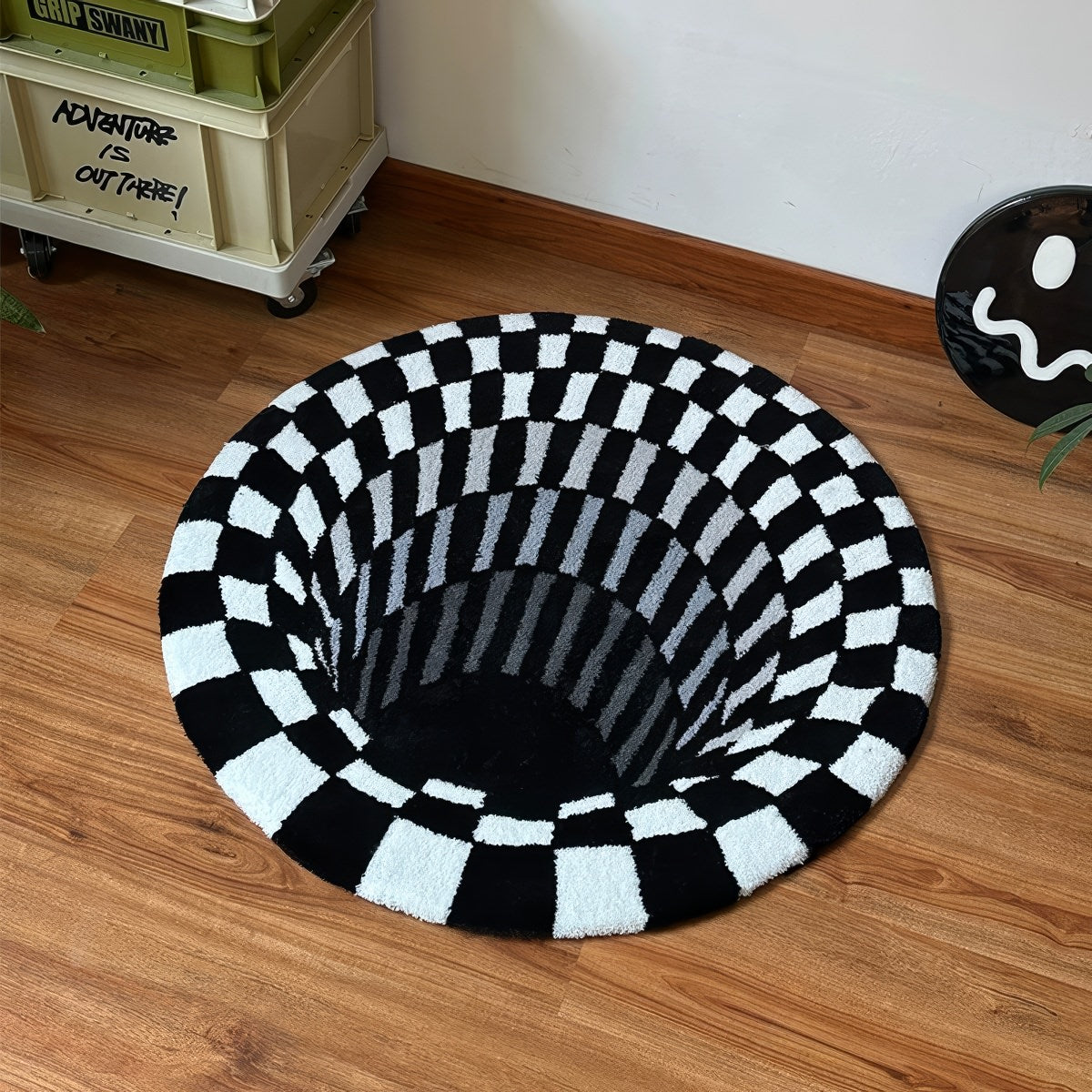 3D Hole Illusion Accent Rug