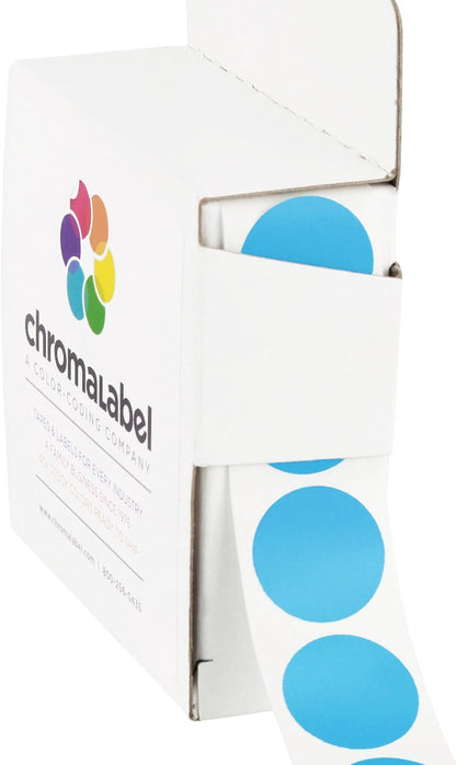 Chromalabel 0.75 Inch round Label Permanent Color Code Dot Stickers, 1000 Labels per Dispenser Box, Dark Blue Color-Coding Labels Indexes & Stamps Labels Labels & Stickers Office & School Supplies Office Products