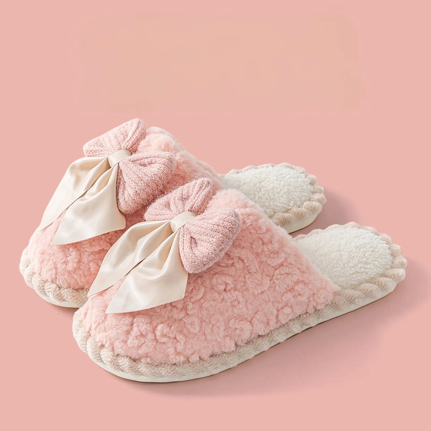 Plush Textured Fleece House Slippers