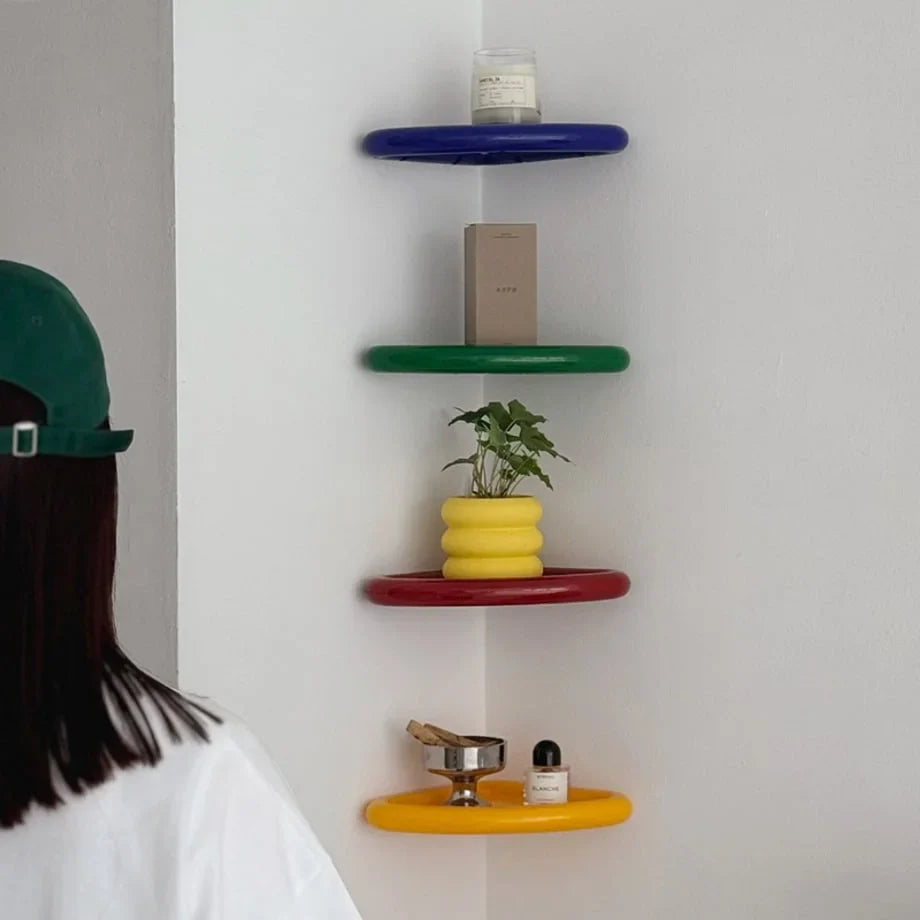 Chunky Curved ABS Floating Corner Shelf