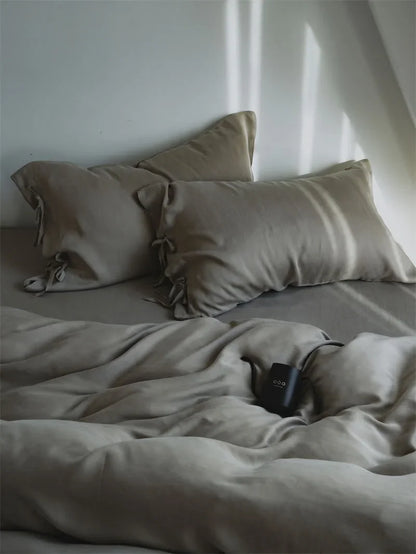 Silky Soft Tie Closure Tencel Bedding Set