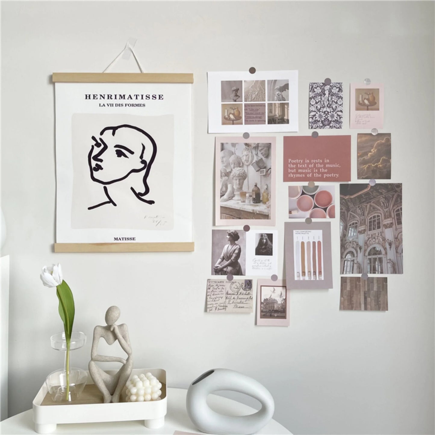 Vintage Academia Kraft Paper Wall Collage Kit