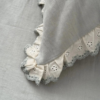 Soft Embroidered Lace Ruffle Cotton Bedding Set