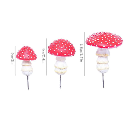 3pcs Fairy Mini Mushroom Solar Lights