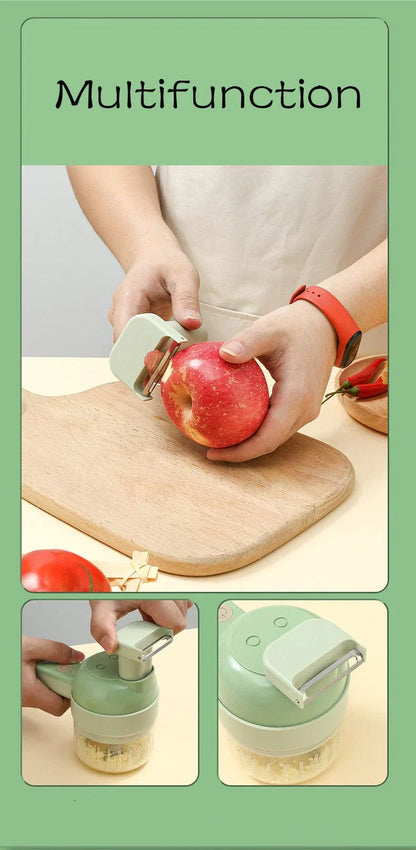 4 In 1 Handheld Electric Vegetable Cutter