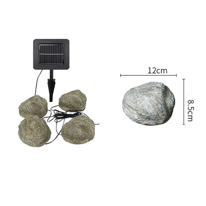 4-in-1 LED Solar Stone