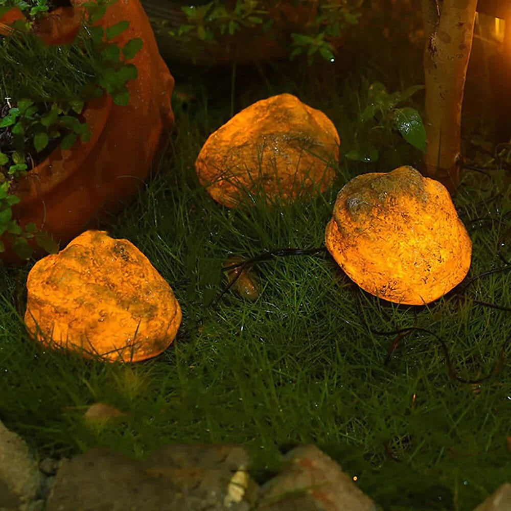 4-in-1 LED Solar Stone