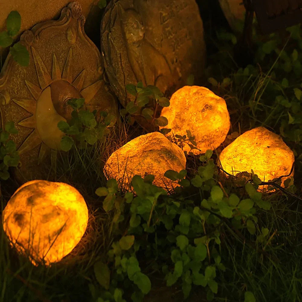 4-in-1 LED Solar Stone