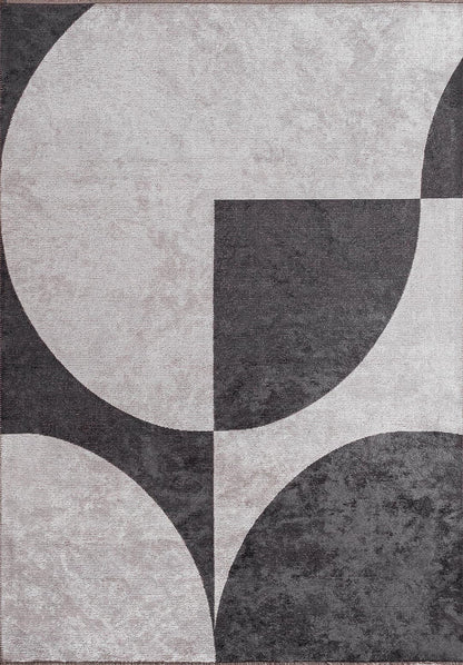 Arc Charcoal - Light Cream Rug