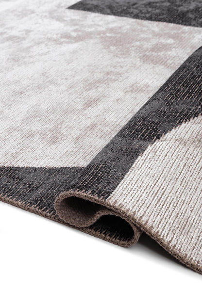 Arc Charcoal - Light Cream Rug