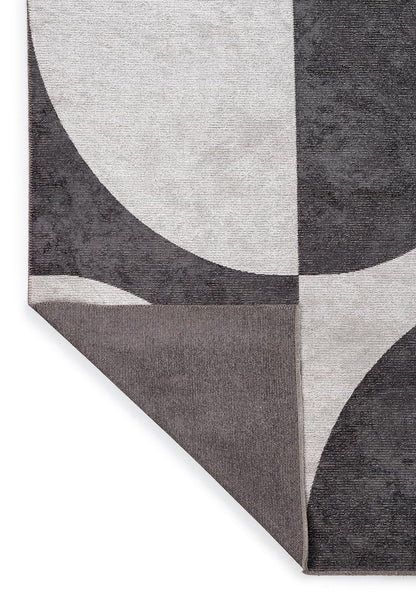 Arc Charcoal - Light Cream Rug