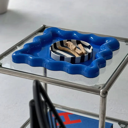Sculptural Wavy Melamine Jewelry & Trinket Tray