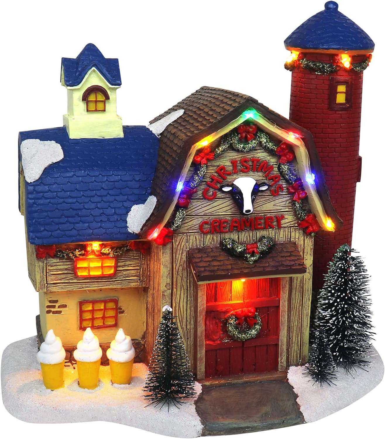 Christmas Village Windmill - Animated Pre-Lit Musical Winter Snow Village - Perfect Addition to Your Christmas Indoor Decorations & Christmas Village Display - a Thoughtful Gift for Your Loved Ones Collectible Buildings Collectible Buildings & Accessories Home & Kitchen Home Décor Accents Home Décor Products