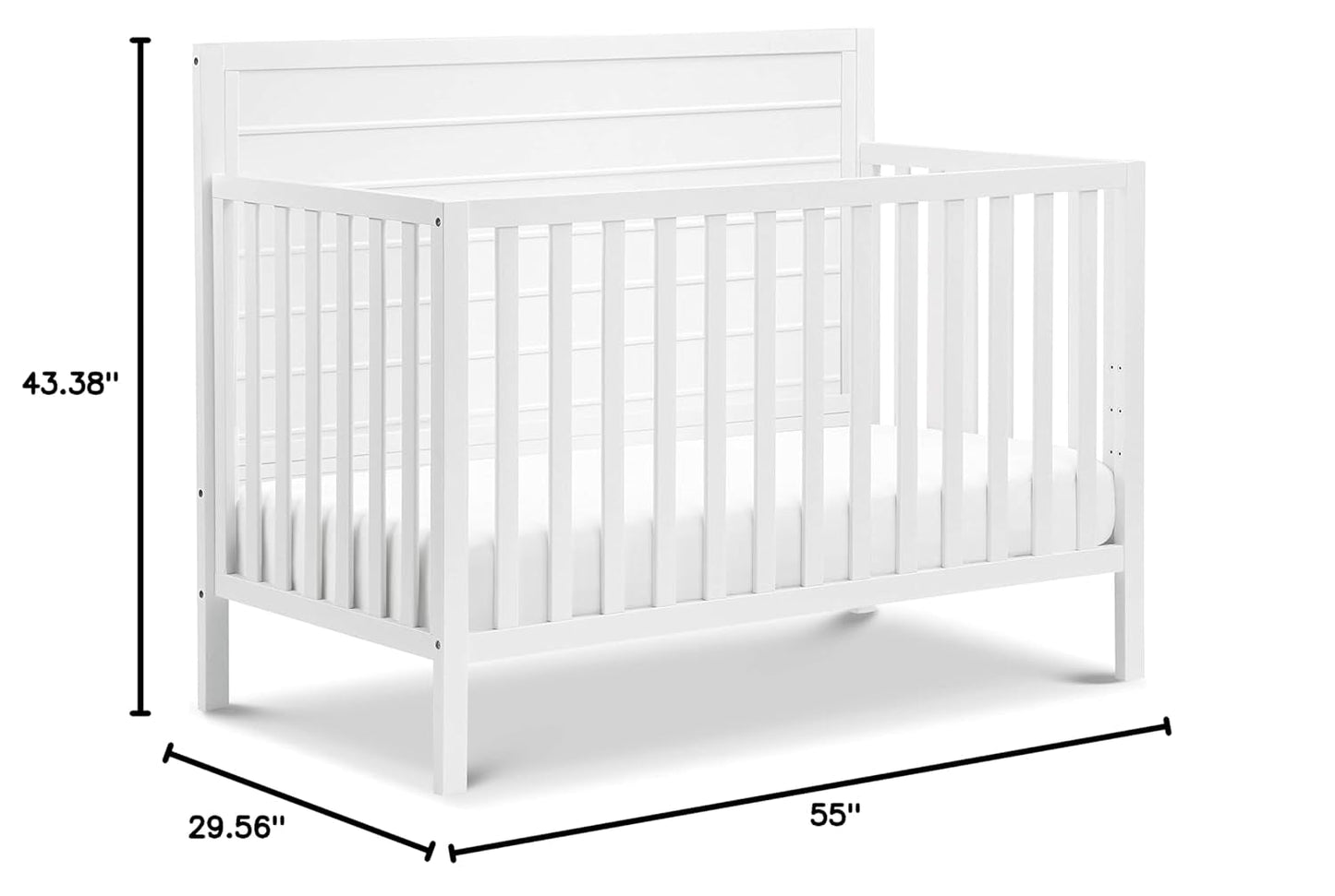 Carter'S by Davinci Morgan 4-In-1 Convertible Crib in White, Greenguard Gold Certified Baby Products Convertible Cribs Furniture Infant & Toddler Beds Nursery