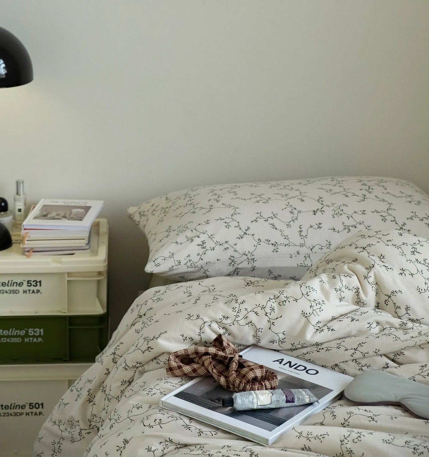 Soft Dainty Vine Washed Cotton Bedding Set