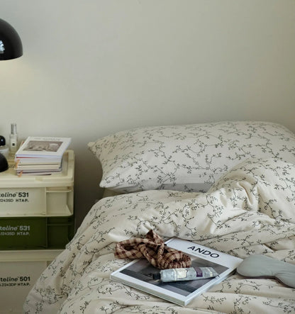 Soft Dainty Vine Washed Cotton Bedding Set