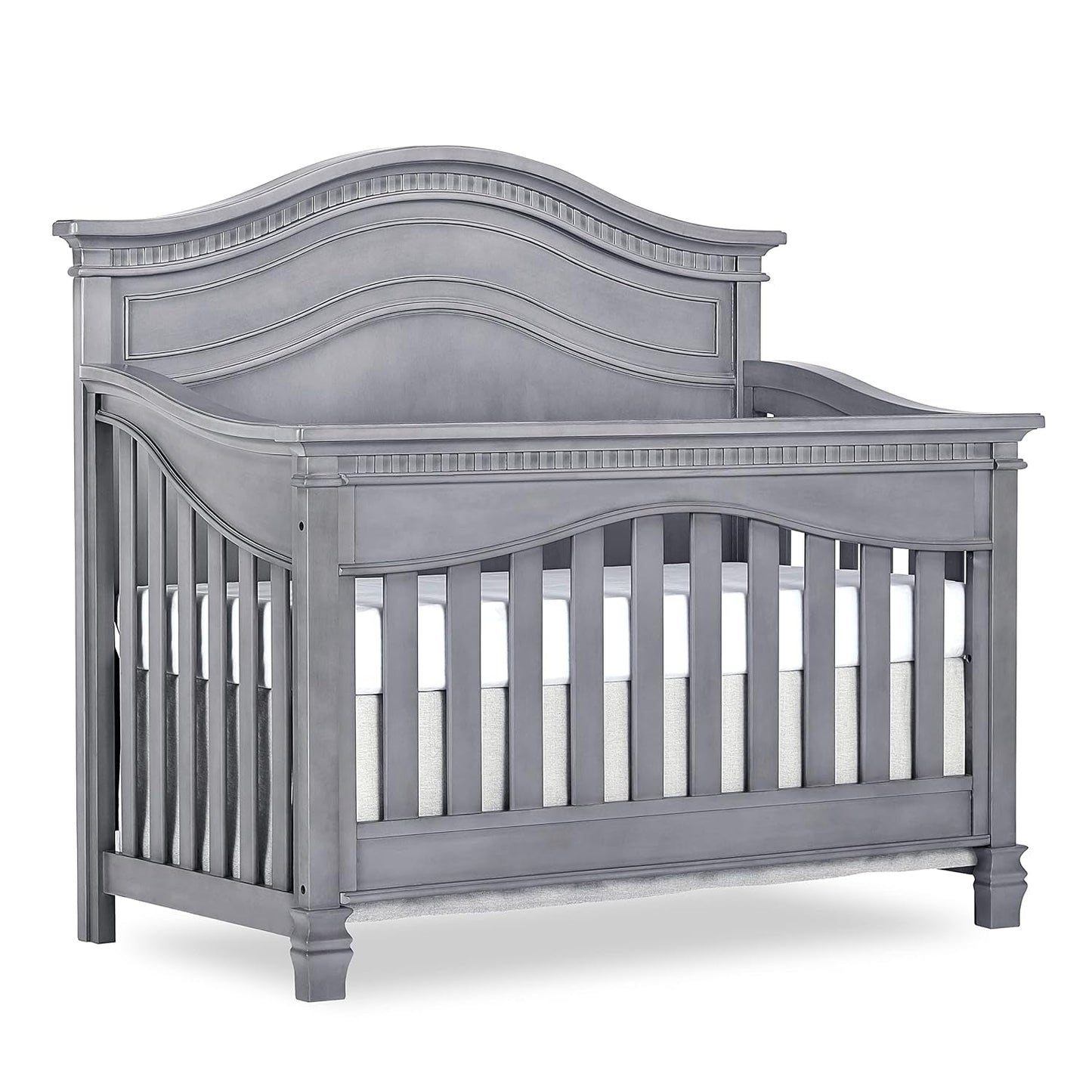 Evolur Cheyenne 5 in 1 Full Panel Convertible Crib, Storm Grey 58.25X31.25X53 Inch (Pack of 1) Baby Products Convertible Cribs Furniture Infant & Toddler Beds Nursery